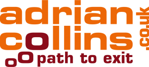 an orange logo displaying the website name with the sub-name in burgundy